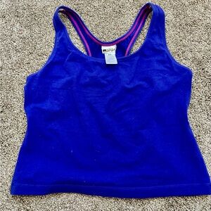 Jacques Moret Purple Tank Top with Pink Trim